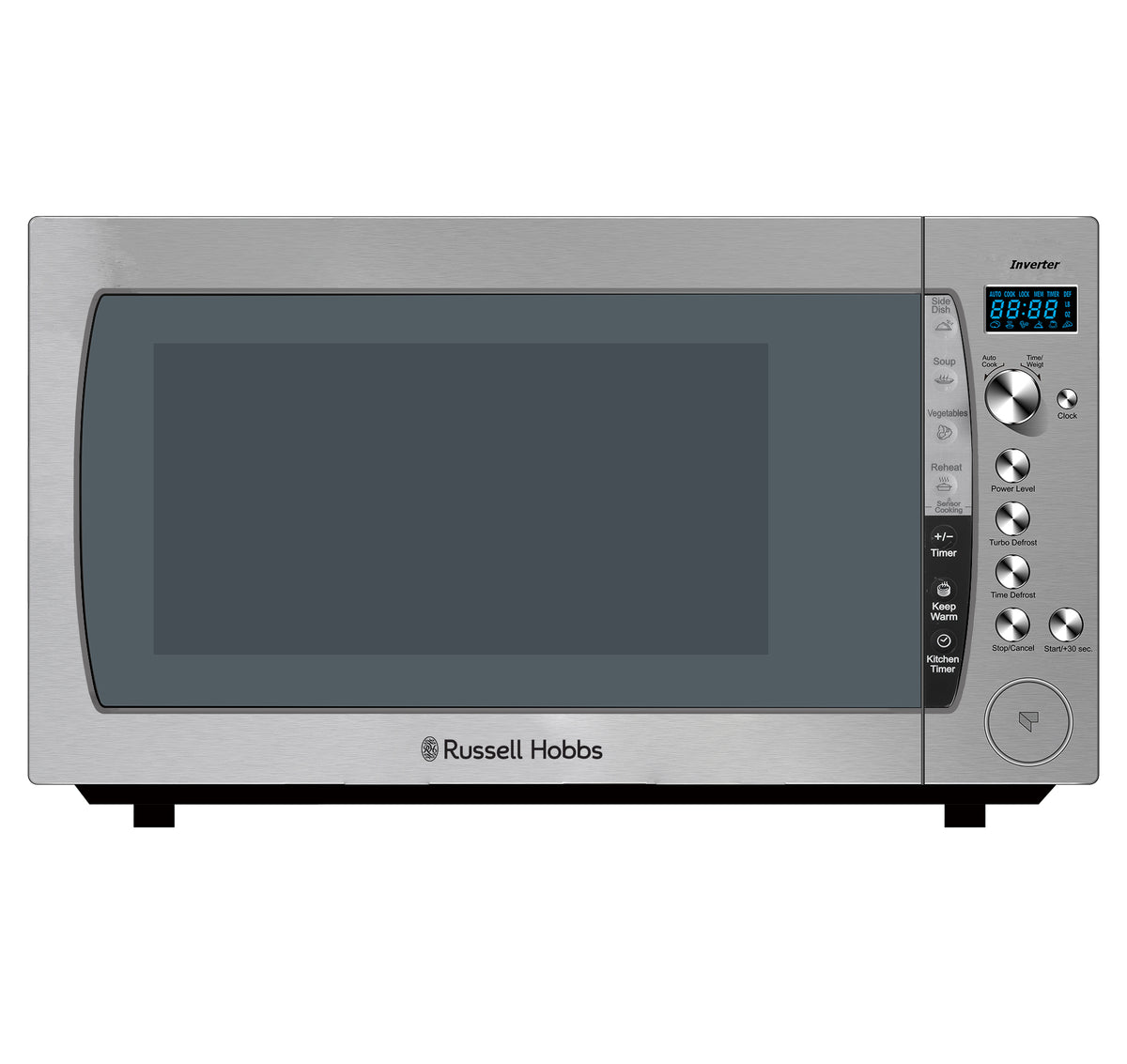 Russell Hobbs 60L Silver Mirror Microwave
